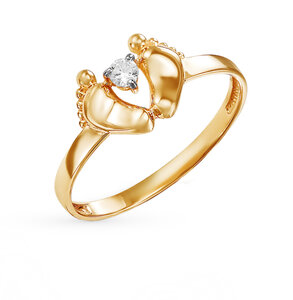 Золотое кольцо с фианитами SUNLIGHT (модель 1101013674*) 923077