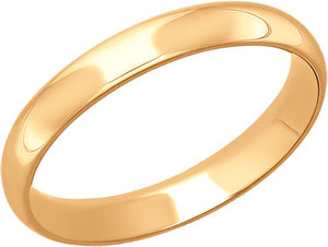 Золотое обручальное парное кольцо SOKOLOV Санлайт 